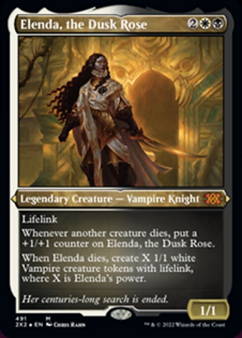 ETCHED FOIL Elenda, the Dusk Rose 491# - Mythic Double Masters 2022