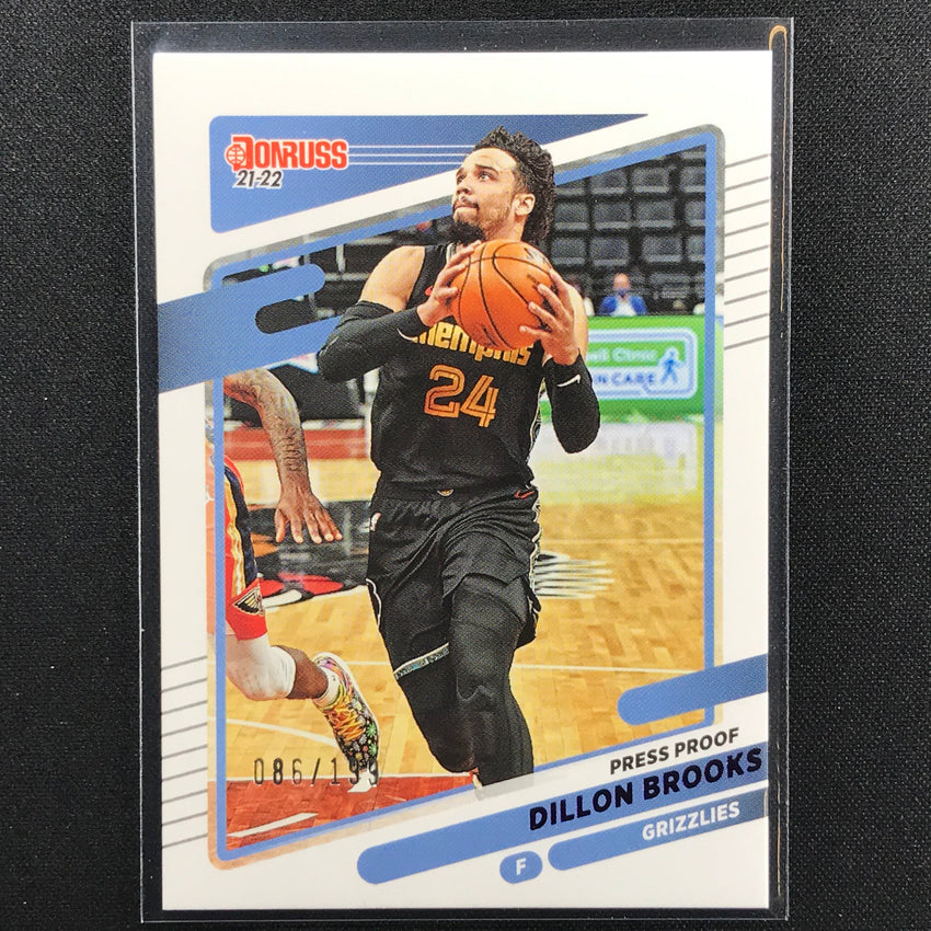 2021-22 Donruss Dillon Brooks Purple Press Proof /199