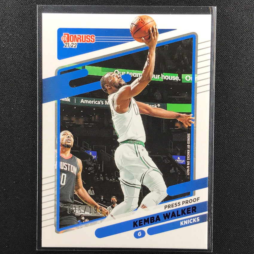 2021-22 Donruss Kemba Walker Purple Press Proof /199