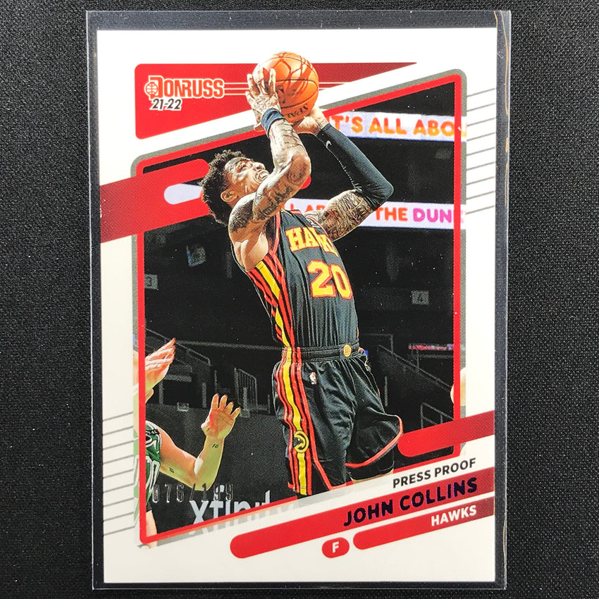 2021-22 Donruss John Collins Purple Press Proof /199