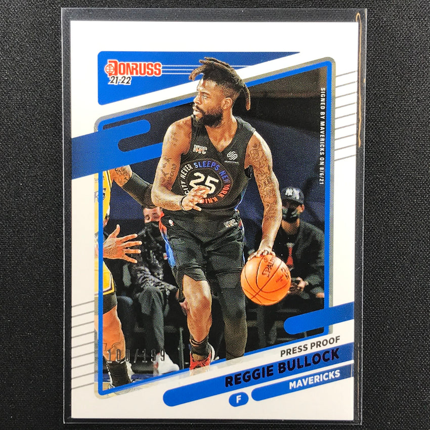 2021-22 Donruss Reggie Bullock Purple Press Proof /199