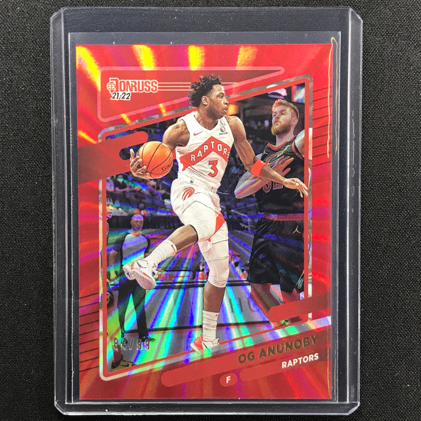2021-22 Donruss Og Anunoby Red Holo Laser /99
