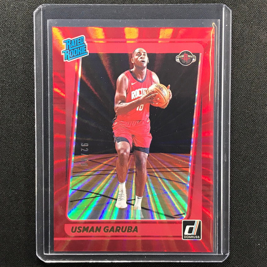 2021-22 Donruss Usman Garuba Rated Rookie Red Holo Laser 92/99