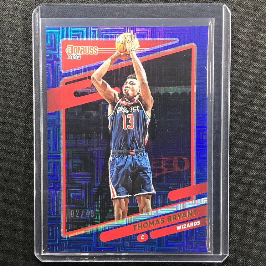 2021-22 Donruss Thomas Bryant Choice Blue 2/49
