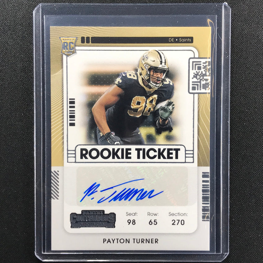 2021 Contenders PAYTON TURNER Rookie Ticket Auto #156