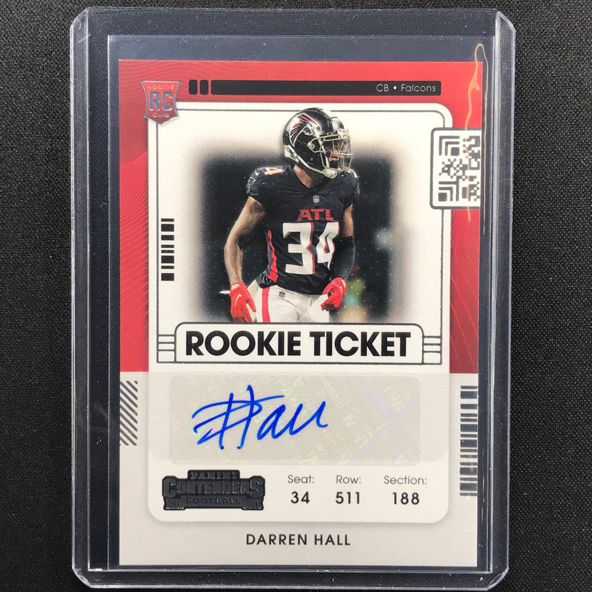 2021 Contenders DARREN HALL Rookie Ticket Auto #200