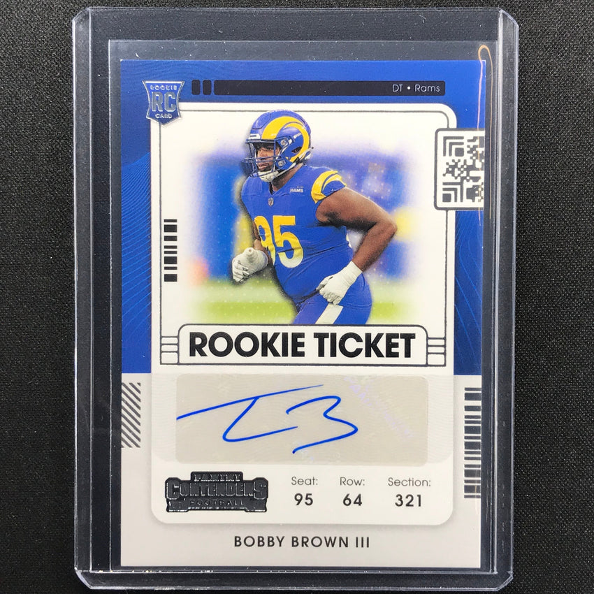 2021 Contenders BOBBY BROWN III Rookie Ticket Auto #202