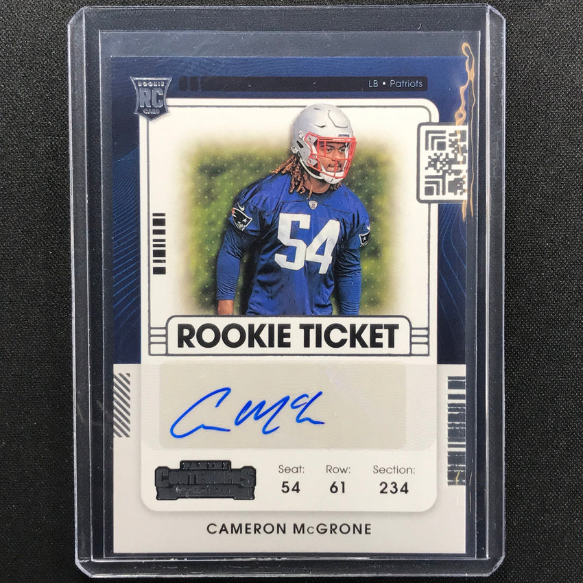 2021 Contenders Cameron Mcgrone Rookie Ticket Auto No 224 B