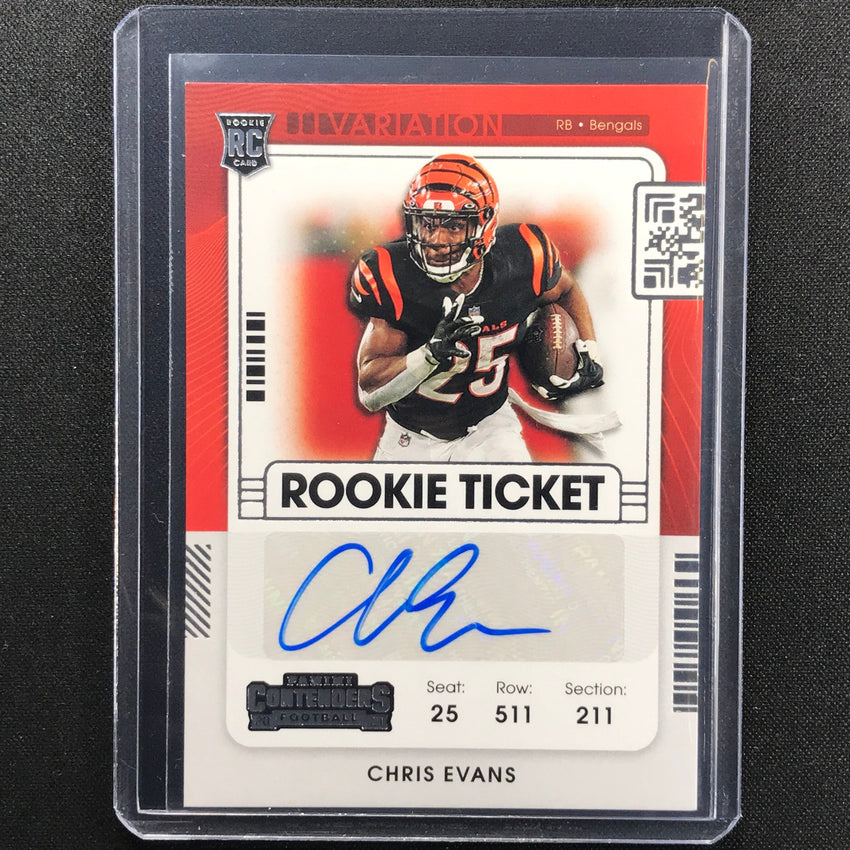 2021 Contenders CHRIS EVANS Rookie Ticket Variation Auto #237