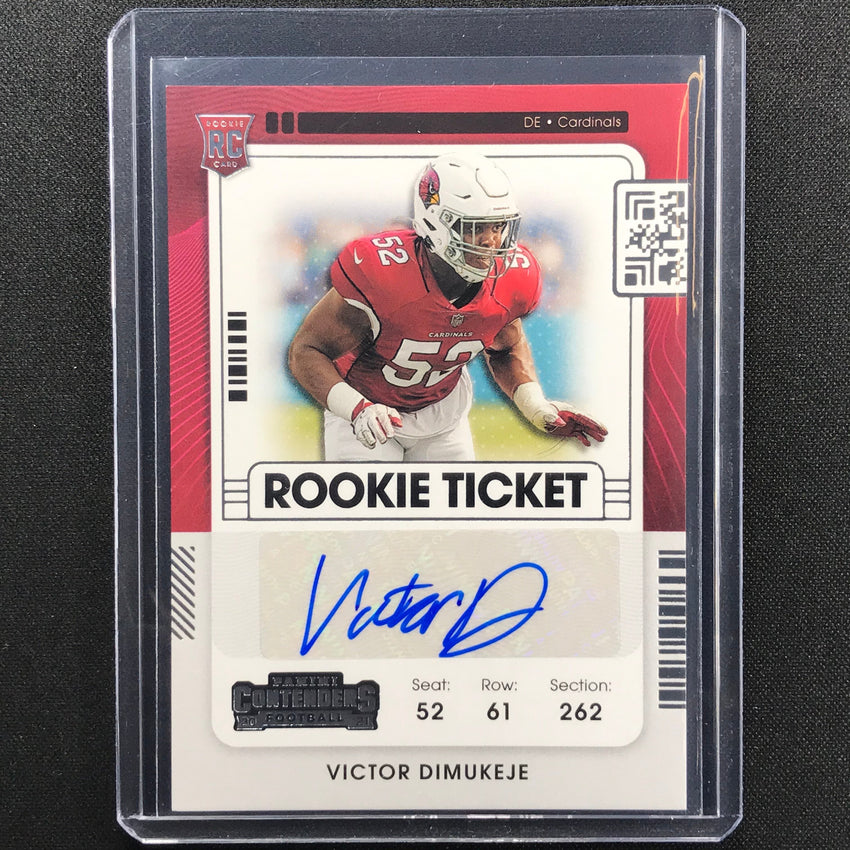 2021 Contenders VICTOR DIMUKEJE Rookie Ticket Auto #242