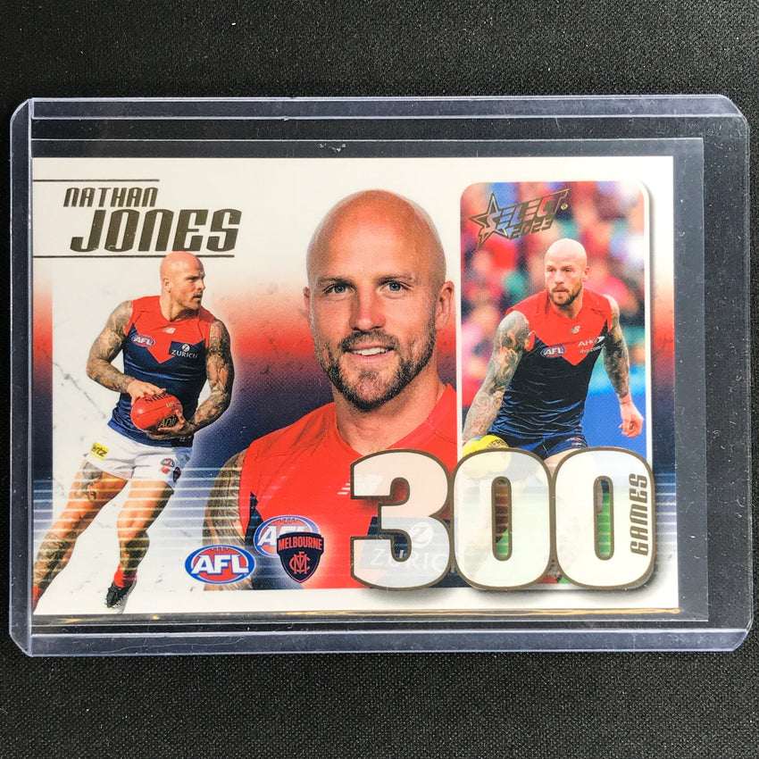 2023 Footy Stars Nathan Jones 300 Game Case Card No 219