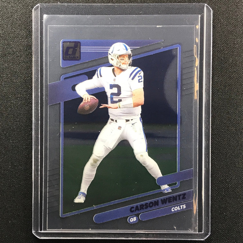 2021 Clearly Donruss CARSON WENTZ Purple #19