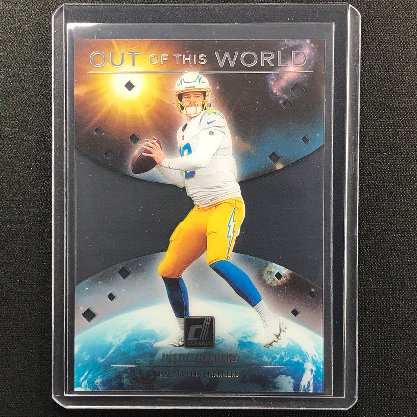 2021 Clearly Donruss JUSTIN HERBERT Out of this World #JH