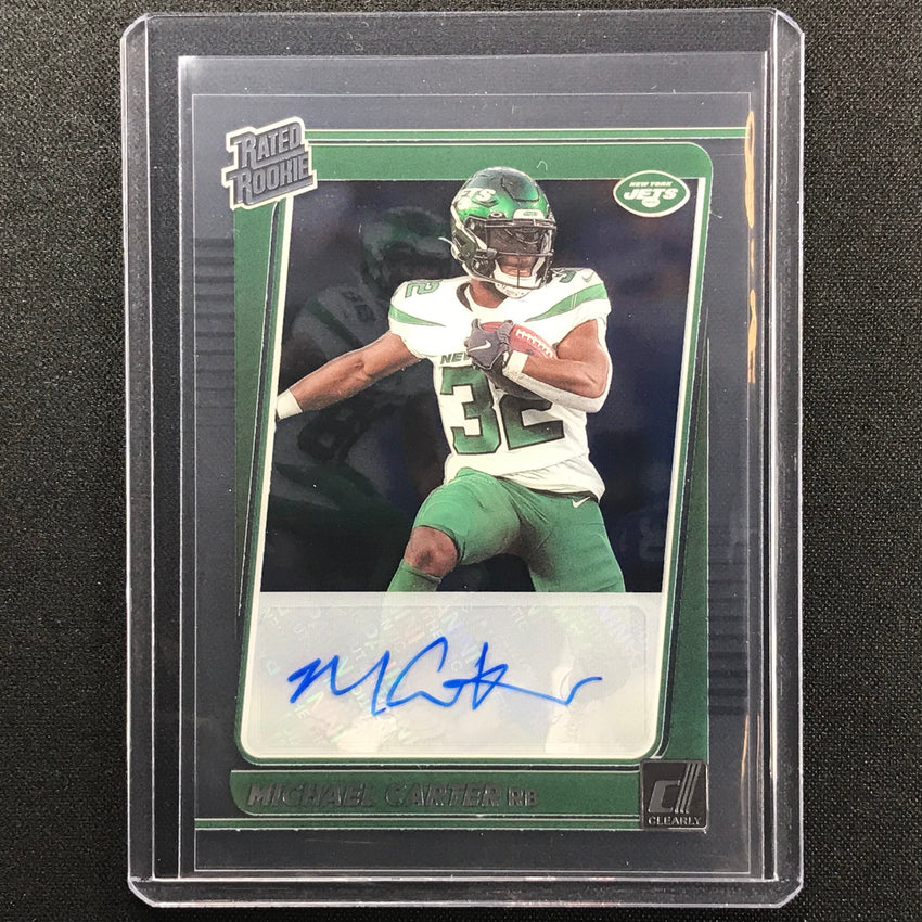 2021 Clearly Donruss MICHAEL CARTER Rated Rookie Autograph #69
