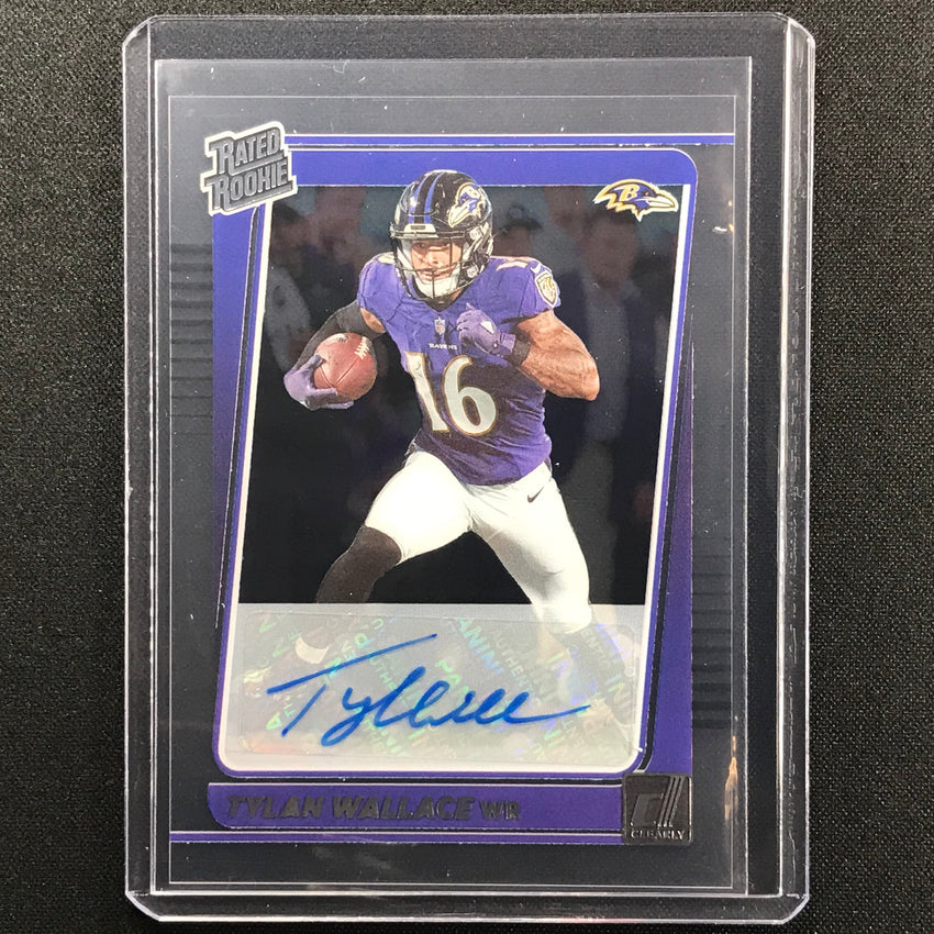 2021 Clearly Donruss Tylan Wallace Rated Rookie Autograph No 74 B
