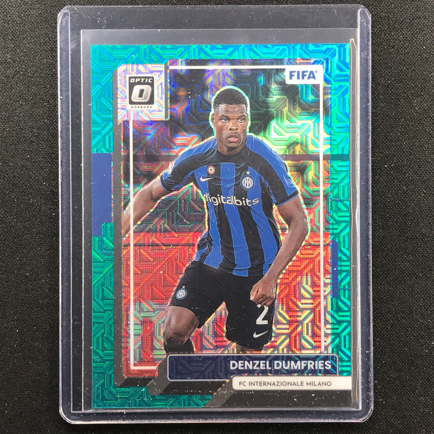 2022-23 Donruss Fifa Denzel Dumfries Optic Teal Mojo 49/49