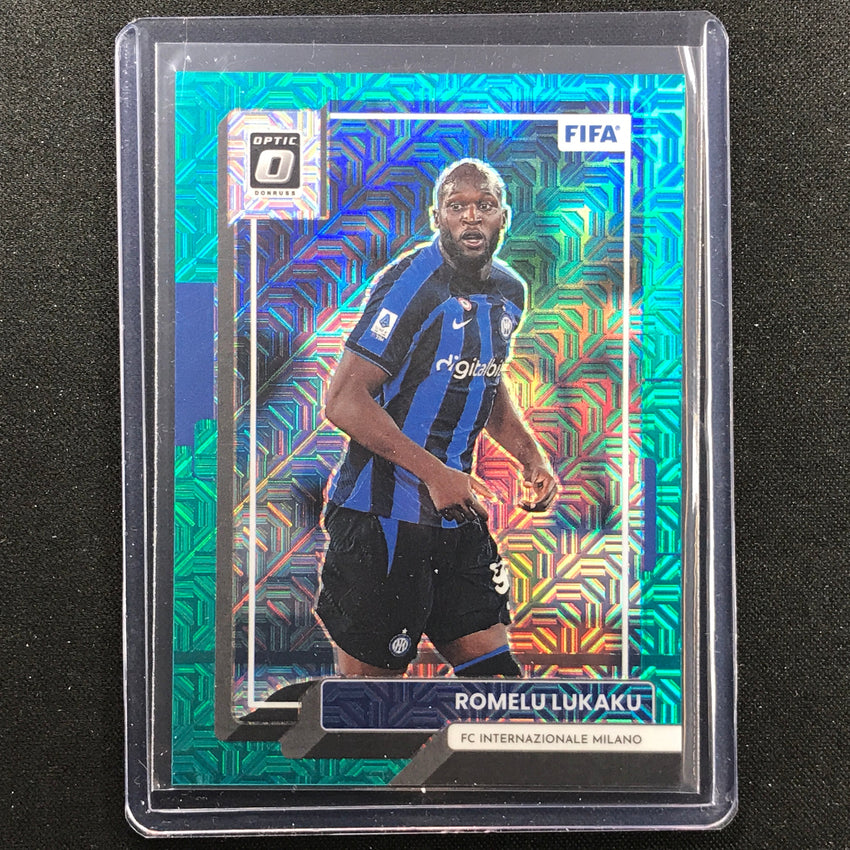 2022-23 Donruss Fifa Romelu Lukaku Optic Teal Mojo 11/49
