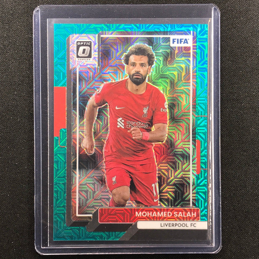 2022-23 Donruss Fifa Mohamed Salah Optic Teal Mojo 27/49