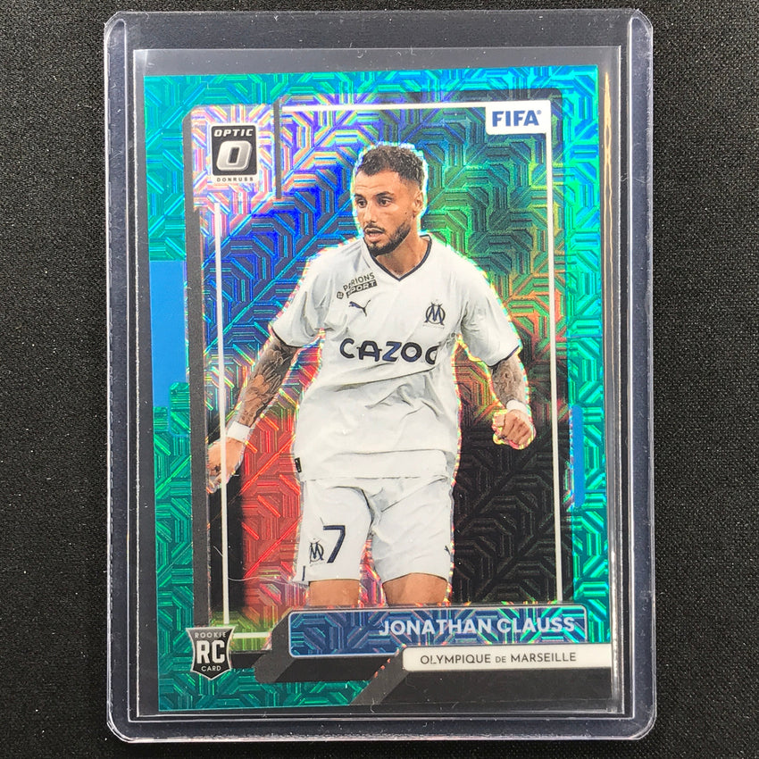 2022-23 Donruss Fifa Jonathan Clauss Optic Rookie Teal Mojo 22/49