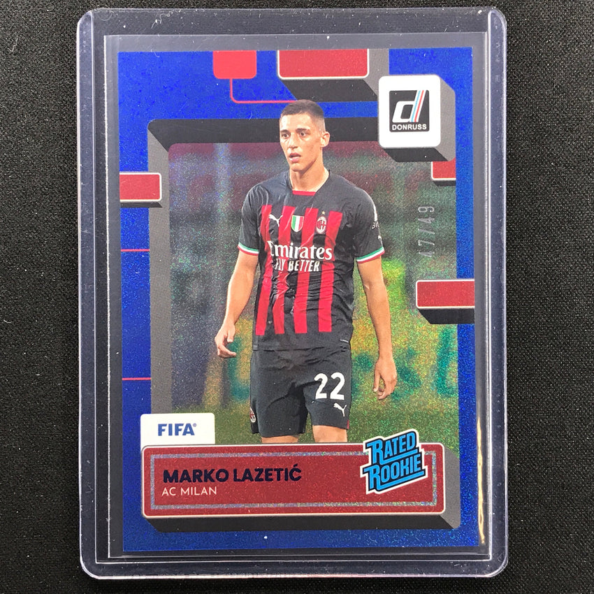 2022-23 Donruss Fifa Marko Lazetic Rated Rookie Blue 47/49