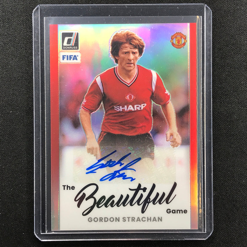 2022-23 Donruss Fifa Gordon Strachan The Beautiful Game Auto Red 17/49