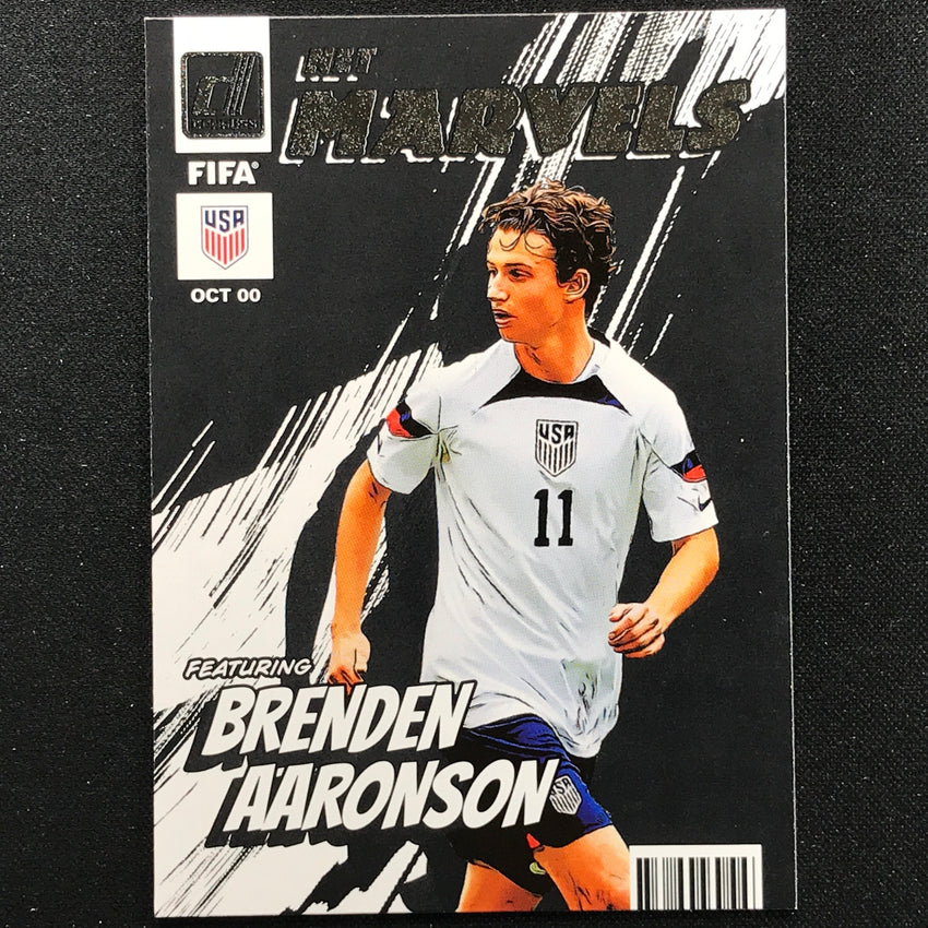 2022-23 Donruss Fifa Brenden Aaronson Net Marvels Silver No 25