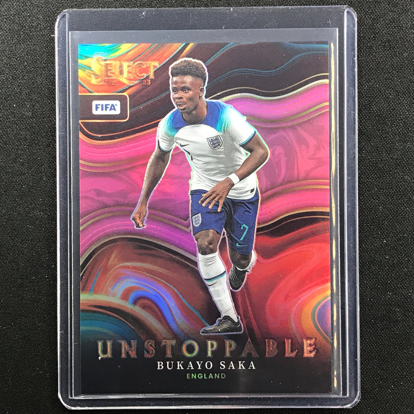 2022-23 Select Fifa Bukayo Saka Unstoppable Pink 13/25