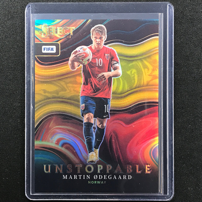 2022-23 Select Fifa Martin Odegaard Unstoppable Gold Prizm 7/10