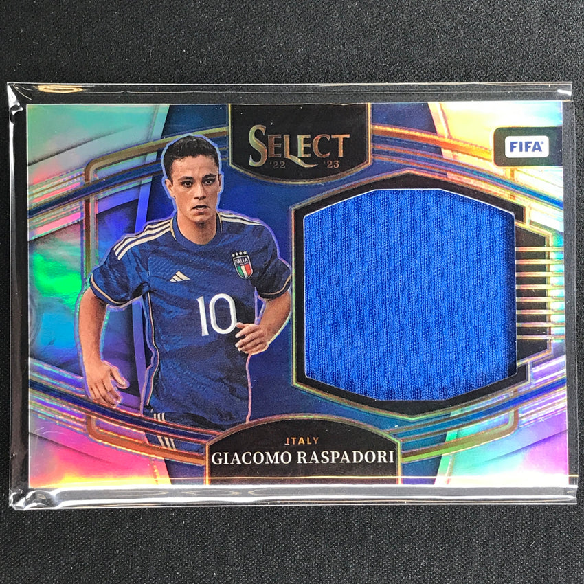 2022-23 Select Fifa Giacomo Raspadori Jumbo Swatch Jersey Relic Silver No Gri
