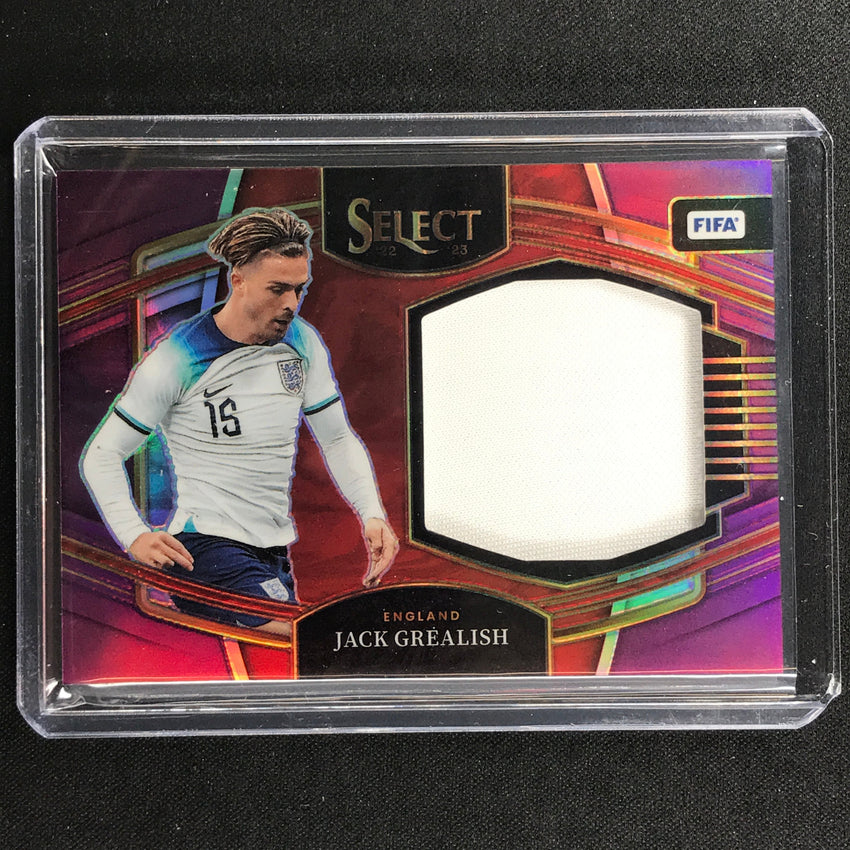 2022-23 Select Fifa Jack Grealish Jumbo Swatch Jersey Relic Purple 11/49