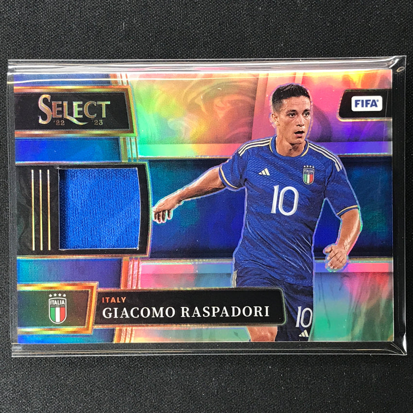 2022-23 Select Fifa Giacomo Raspadori Memorabilia Jersey Relic Silver Prizm No Gri