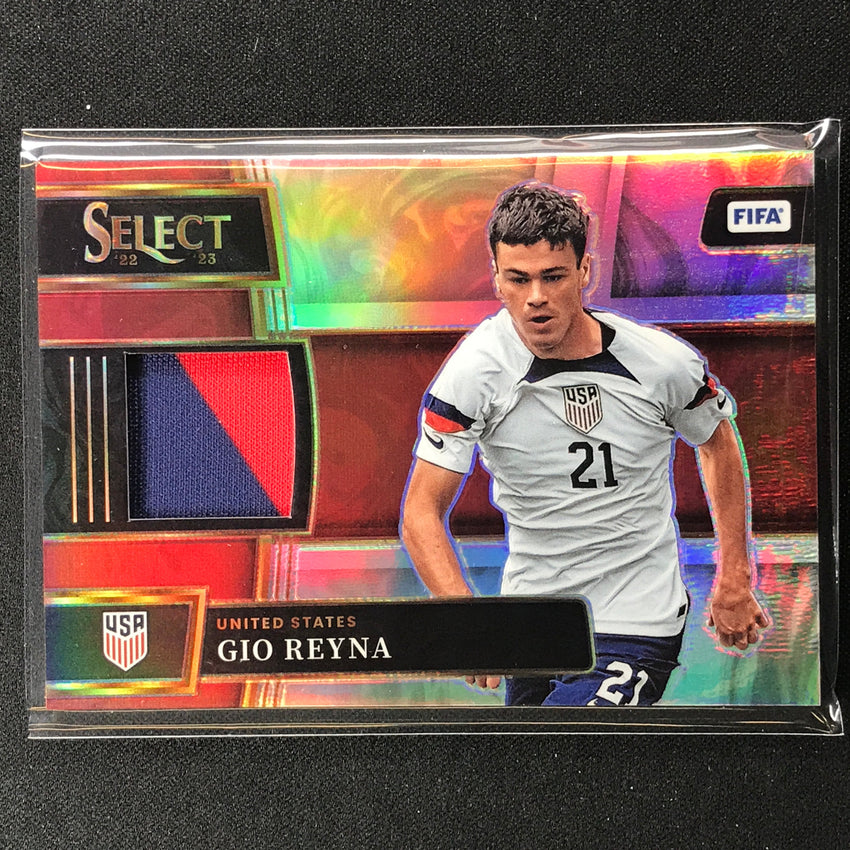 2022-23 Select Fifa Gio Reyna Memorabilia Jersey Relic Silver Prizm No Gra