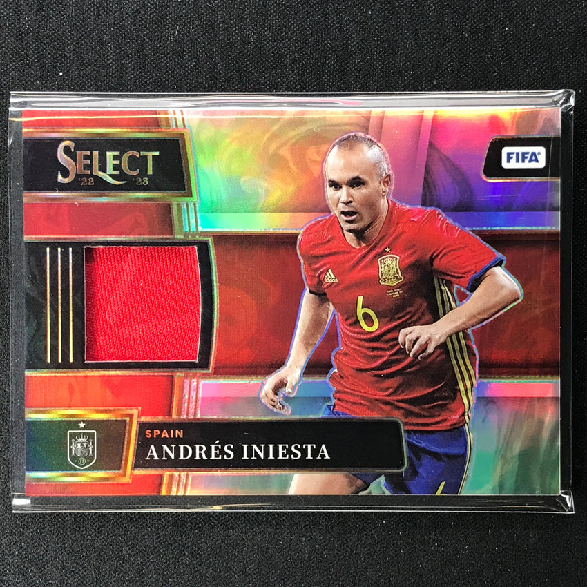 2022-23 Select Fifa Andres Iniesta Memorabilia Jersey Relic Silver Prizm No Aia