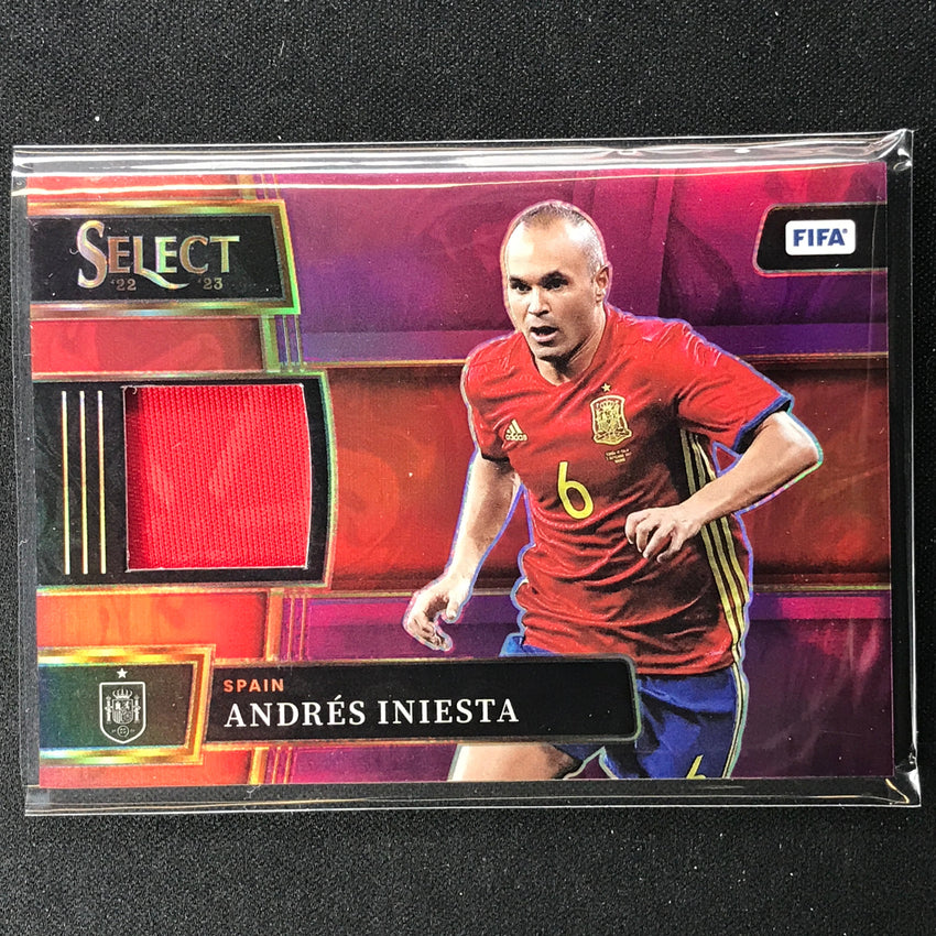2022-23 Select Fifa Andres Iniesta Memorabilia Jersey Relic Purple 41/49