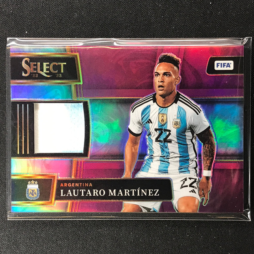 2022-23 Select Fifa Lautaro Martinez Memorabilia Jersey Relic Purple 46/49