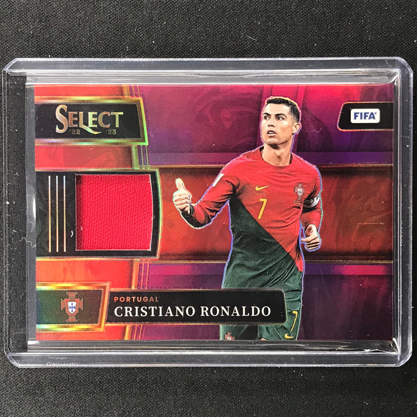 2022-23 Select Fifa Cristiano Ronaldo Memorabilia Jersey Relic Purple 1/49