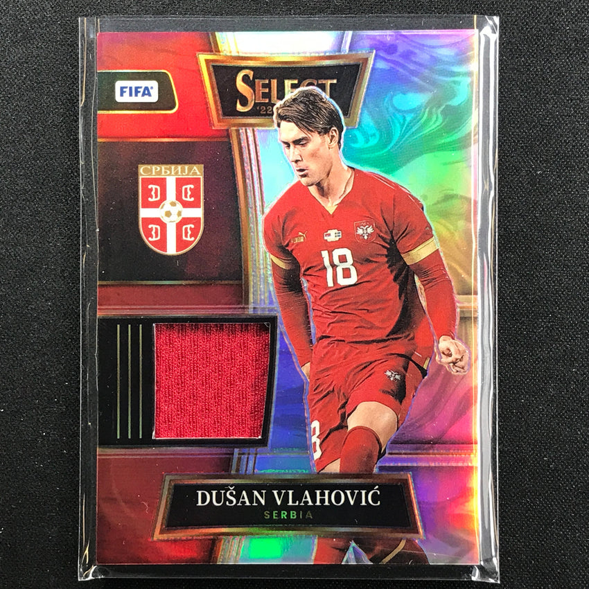 2022-23 Select Fifa Dusan Vlahovic Swatches Jersey Relic Silver Prizm No Dvc