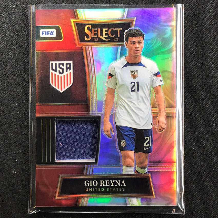 2022-23 Select Fifa Gio Reyna Swatches Jersey Relic Silver Prizm No Gra