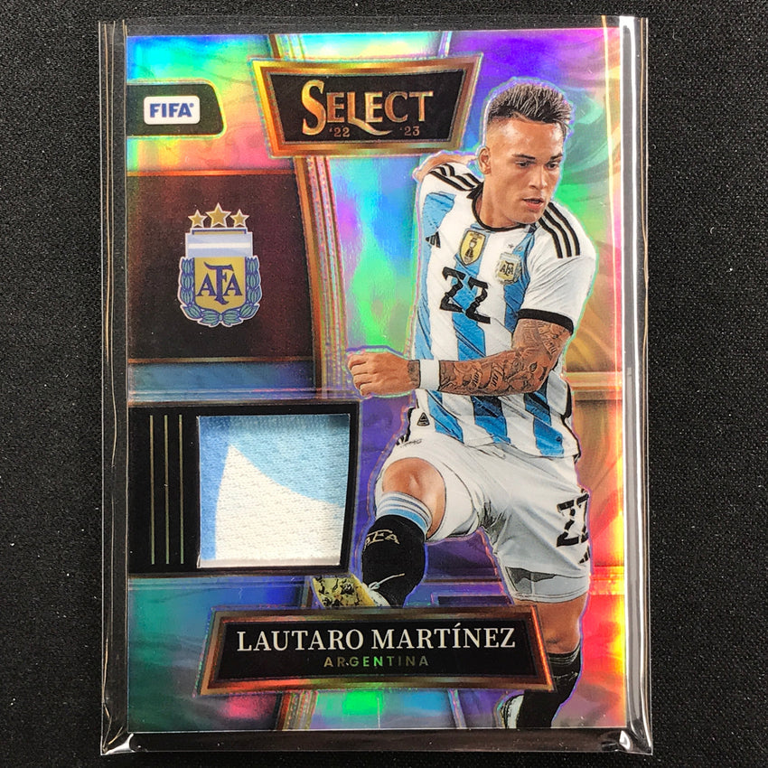 2022-23 Select Fifa Lautaro Martinez Swatches Jersey Relic Silver Prizm No Lmz