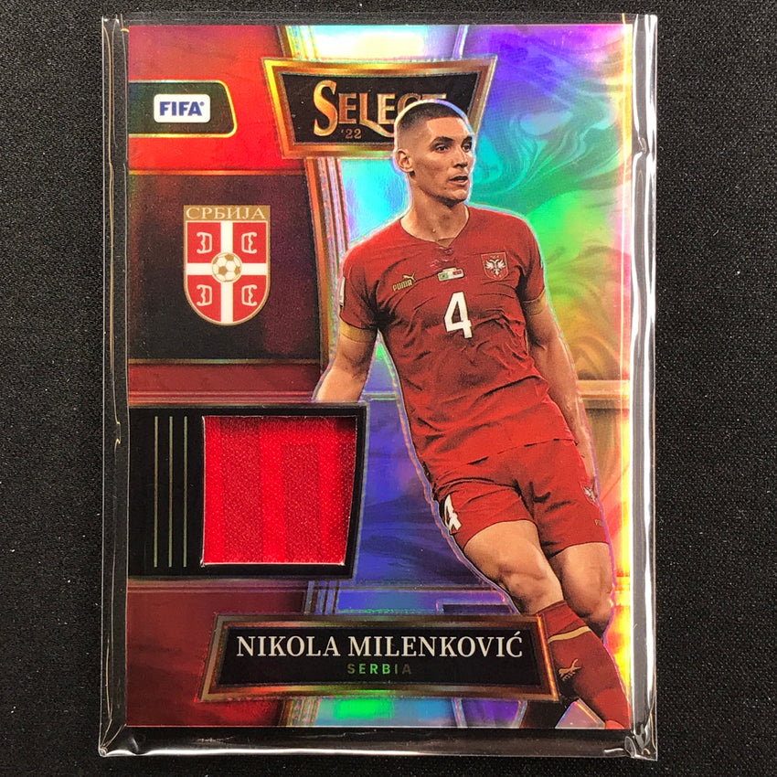 2022-23 Select Fifa Nikola Milenkovic Swatches Jersey Relic Silver Prizm No Nmc