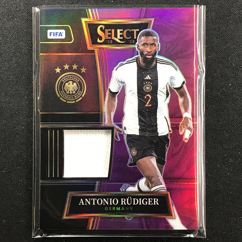 2022-23 Select Fifa Antonio Rudiger Swatches Jersey Relic Purple 36/49