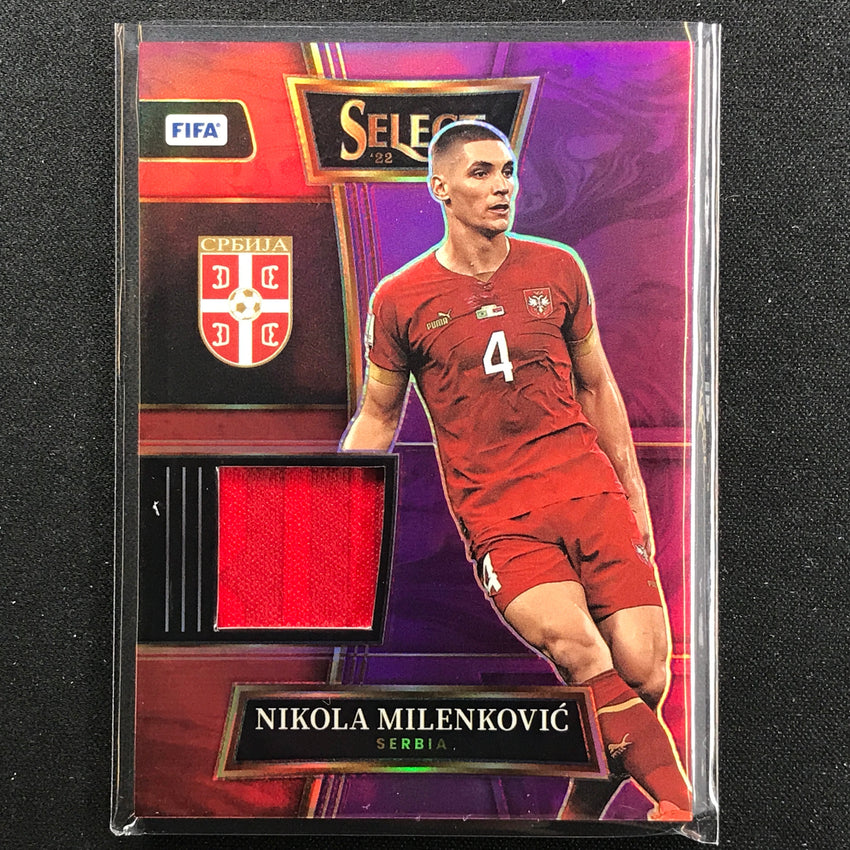 2022-23 Select Fifa Nikola Milenkovic Swatches Jersey Relic Purple 44/49