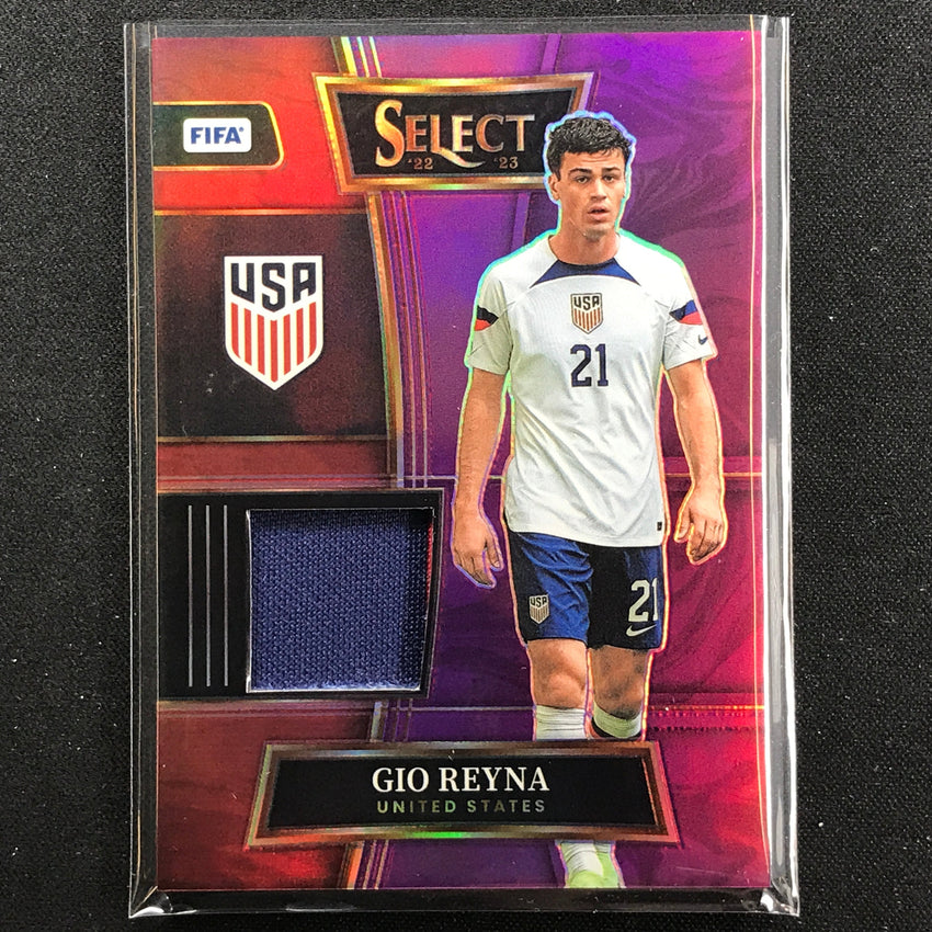 2022-23 Select Fifa Gio Reyna Swatches Jersey Relic Purple 49/49