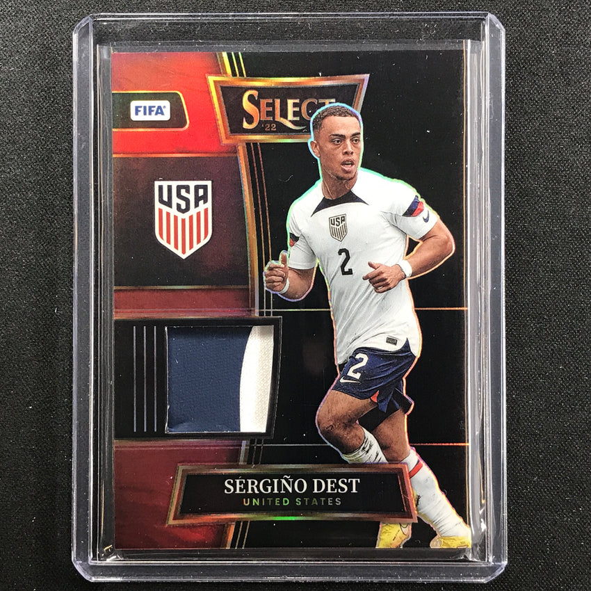 2022-23 Select Fifa Sergino Dest Swatches Jersey Relic Patch Black Prizm 1/1
