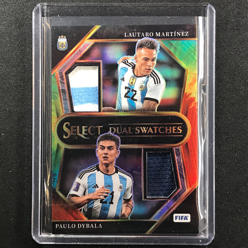 2022-23 Select Fifa Lautaro Martinez Dybala Dual Swatch Relic Tie-dye 13/25
