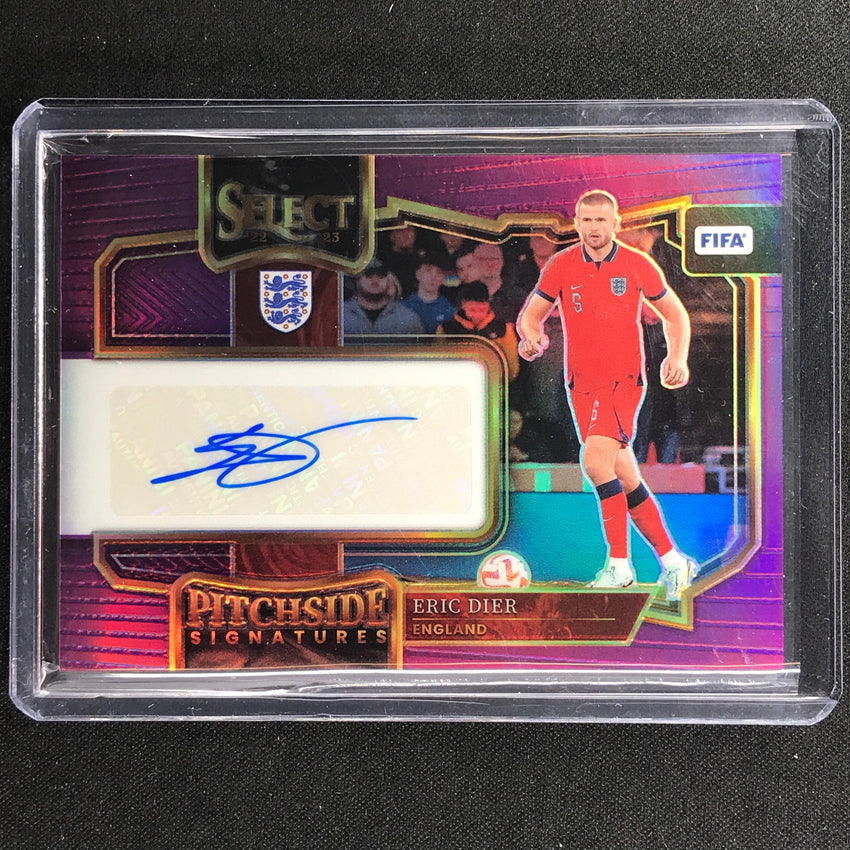 2022-23 Select Fifa Eric Dier Pitchside Signatures Auto Purple 1/49