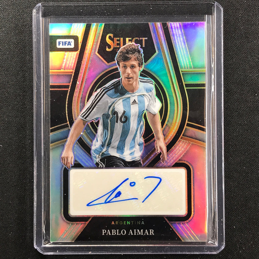 2022-23 Select Fifa Pablo Aimar Select Signatures Auto Silver Prizm No Pai