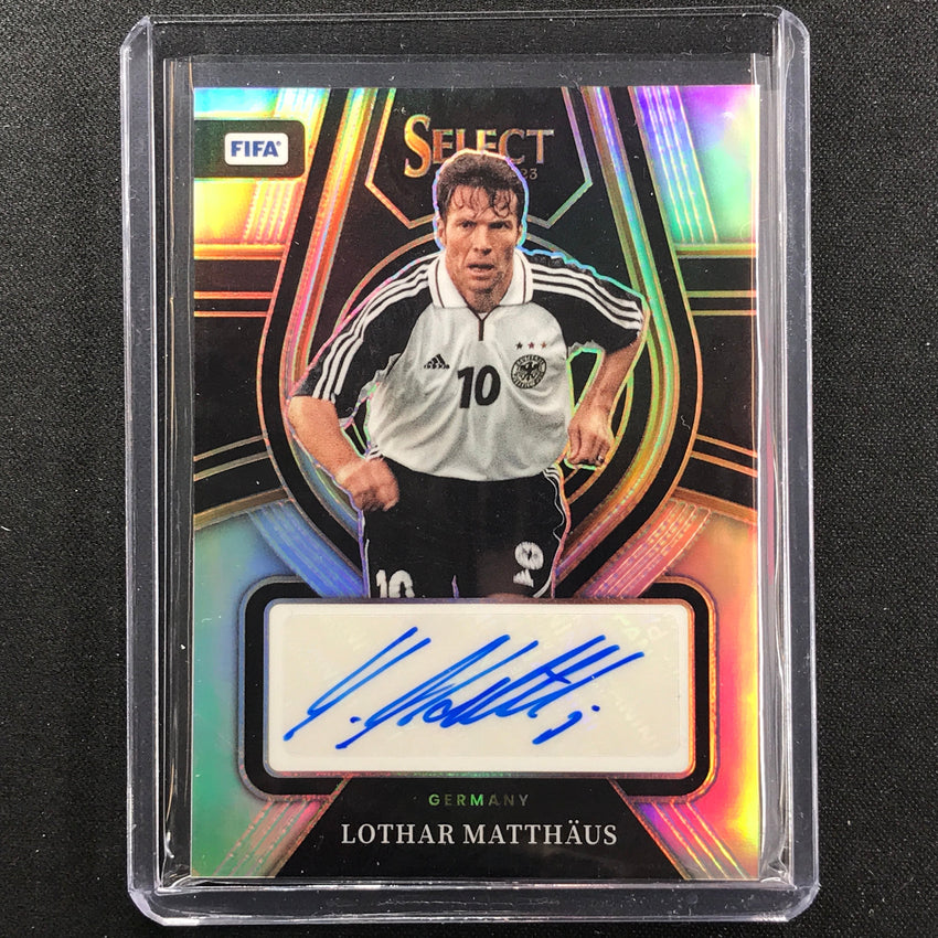 2022-23 Select Fifa Lothar Matthaus Select Signatures Auto Silver Prizm No Lm