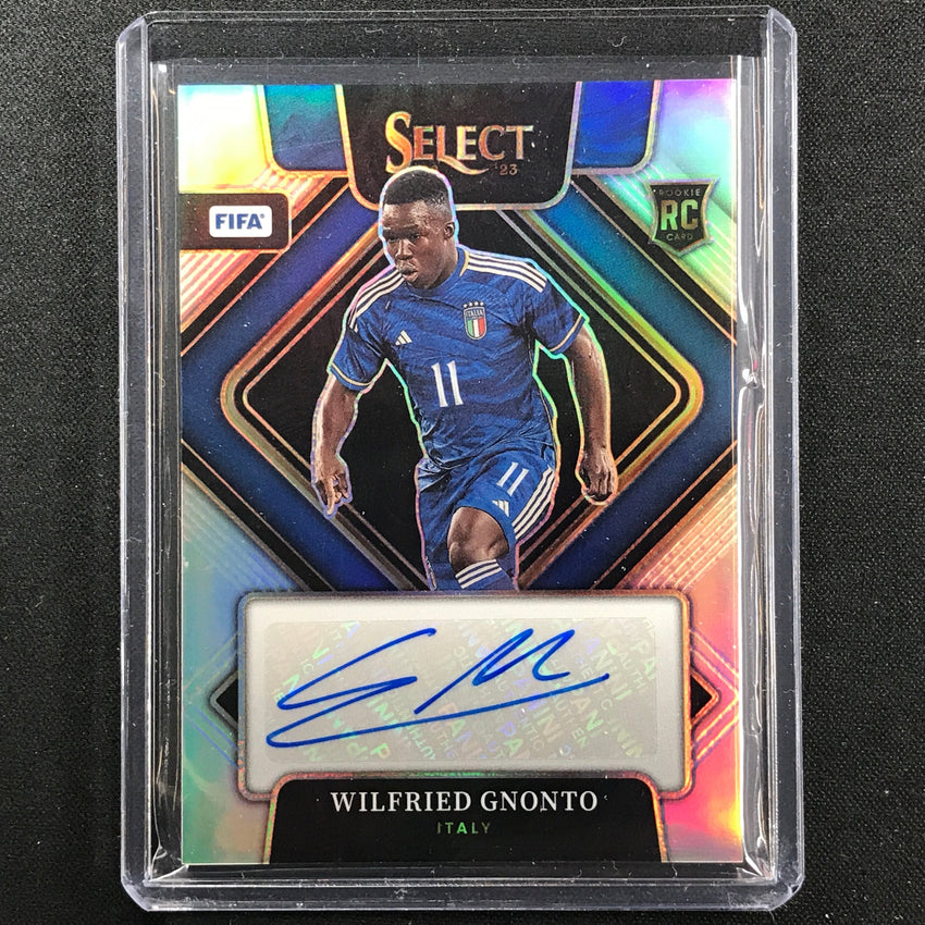 2022-23 Select Fifa Wilfried Gnonto Signatures Rookie Auto Silver Prizm No Wgo