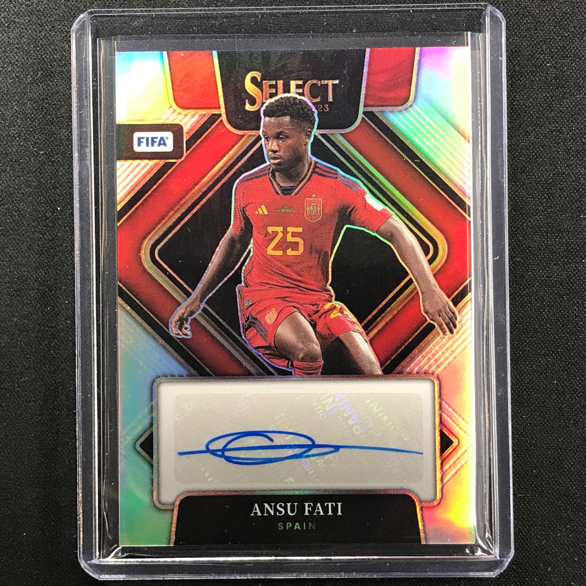 2022-23 Select Fifa Ansu Fati Signatures Auto Silver Prizm No Af